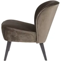 Sara fauteuil velvet warm groen WOOOD
